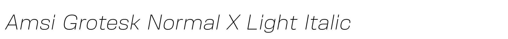 Amsi Grotesk Normal X Light Italic image